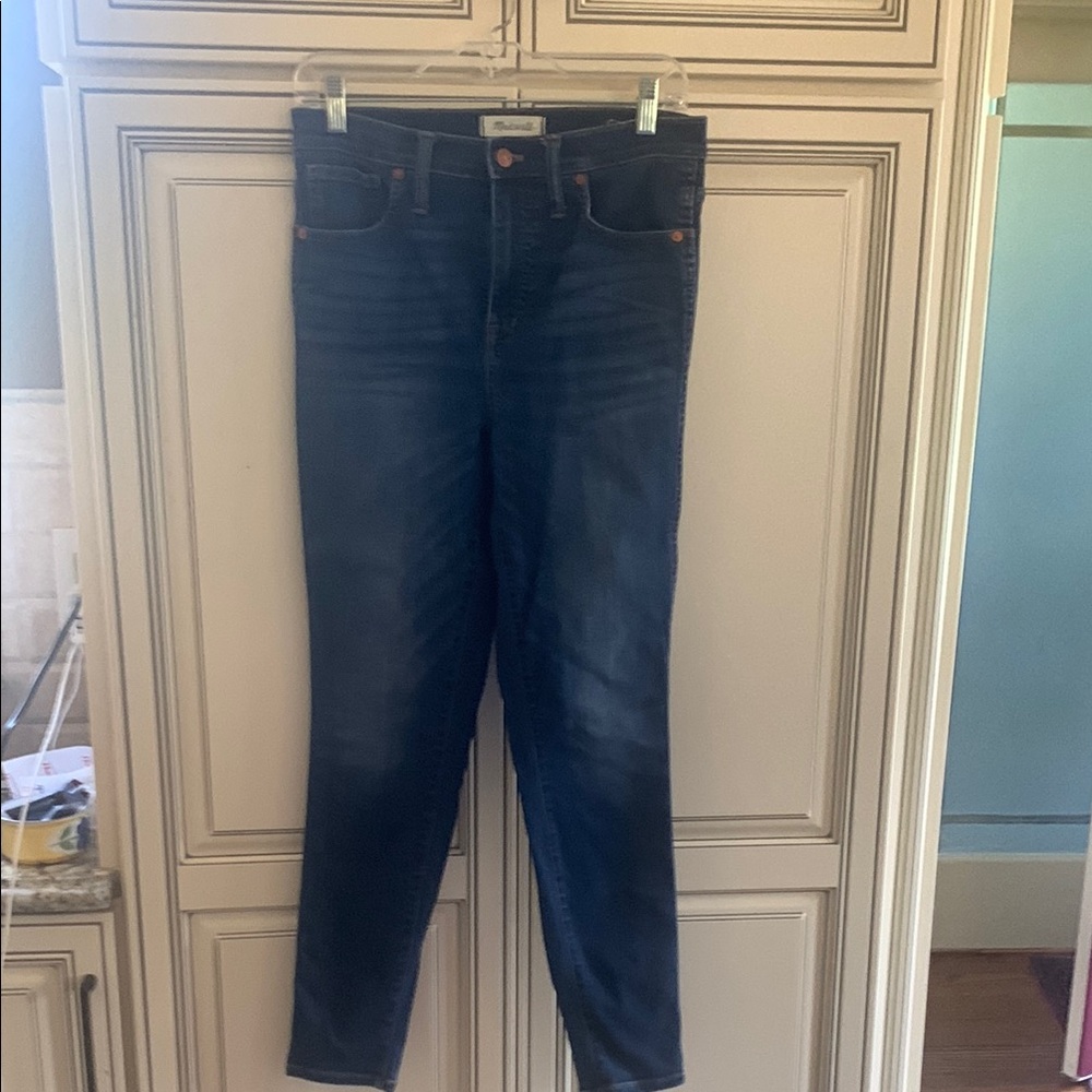 Madewell Blue Skinny Jeans Classic Style - 10 inch high rise